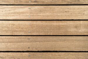 Wood deck.