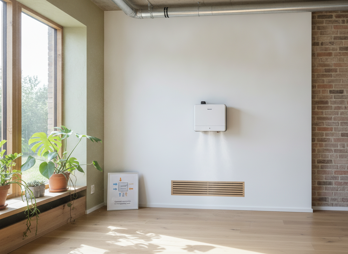Gezonde ventilatie in energiezuinig huis met mini-WTW-unit