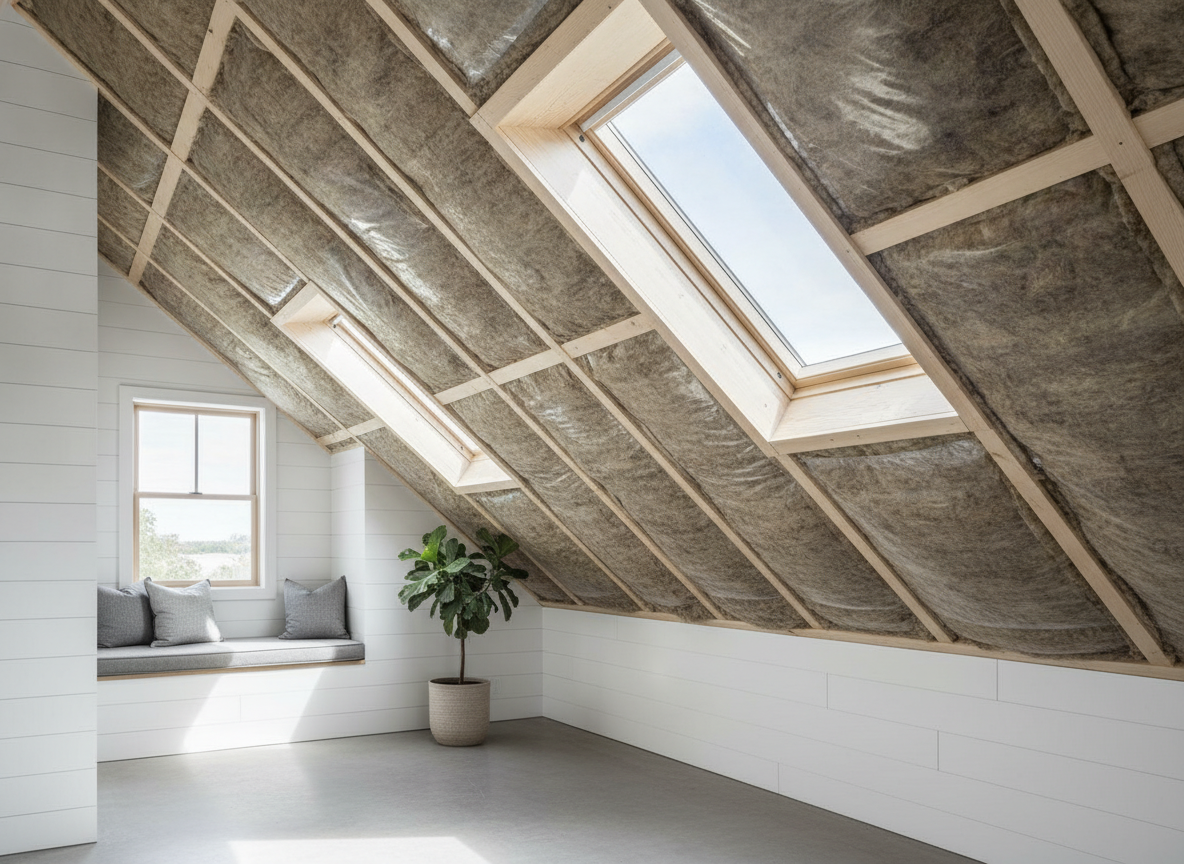Schuin dak of kathedraalplafond isoleren voor energiebesparing